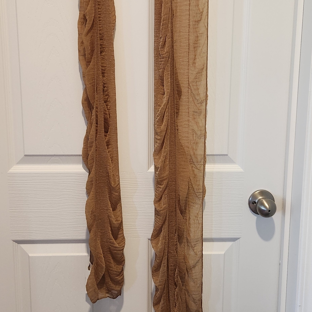 Cato Textured Brown Sheer Scarf